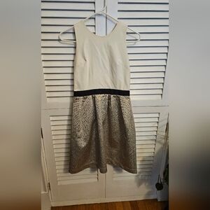 Elegant Cream and Gold Dress